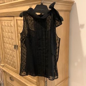 Banana Republic black sheer blouse in size 10